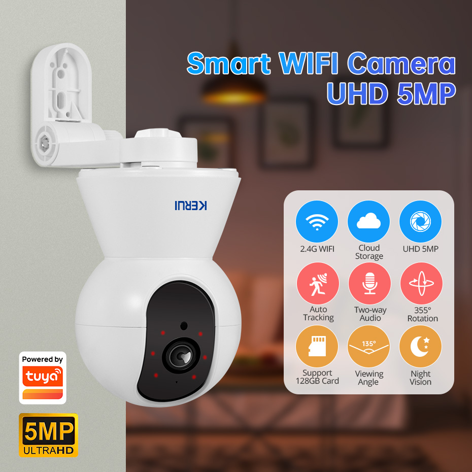 Smart Home Camera Ezviz - KERUI Kamera CCTV Mini pintar 4K