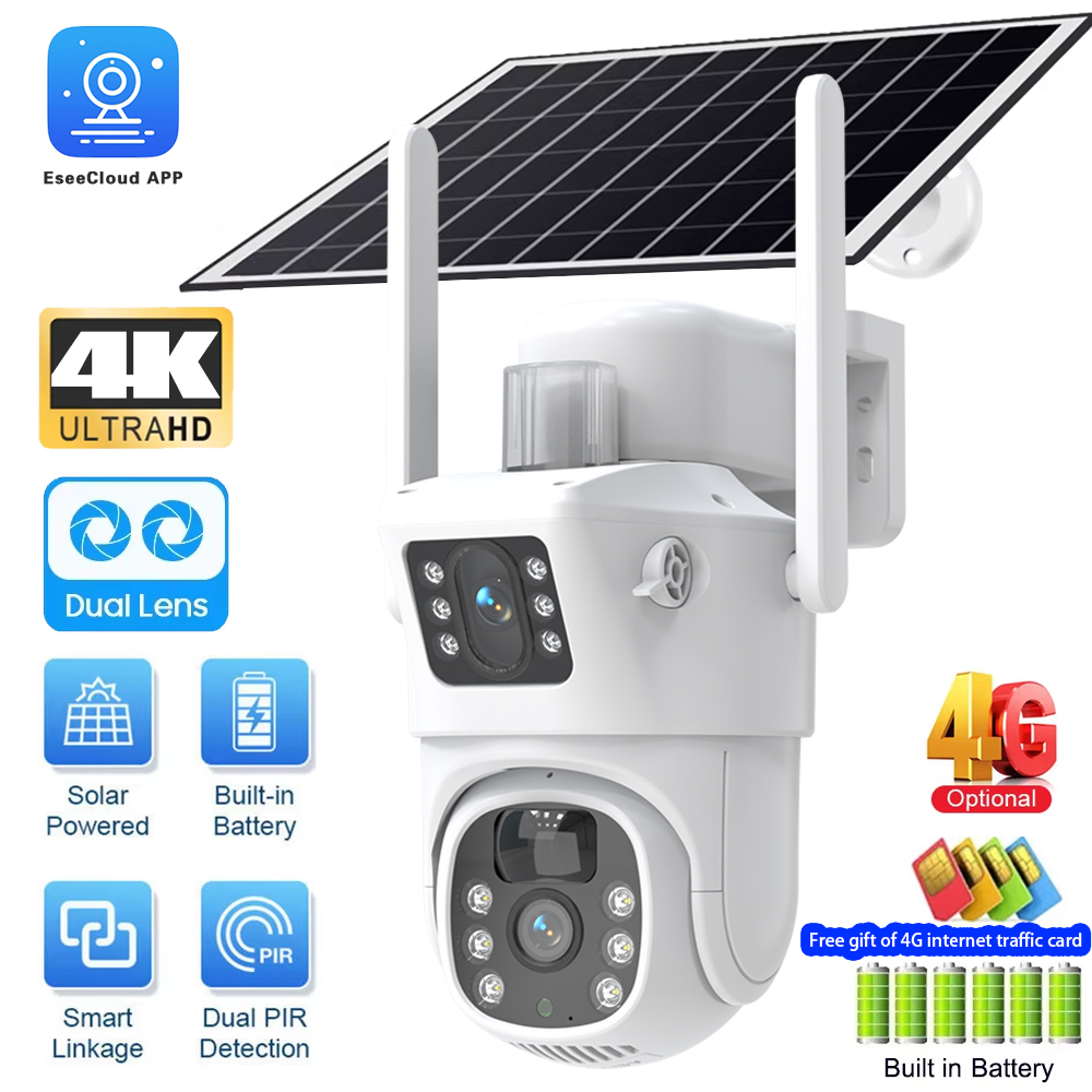 Smart Home Camera Ezviz - Kamera matahari kartu Sim 4K 8MP