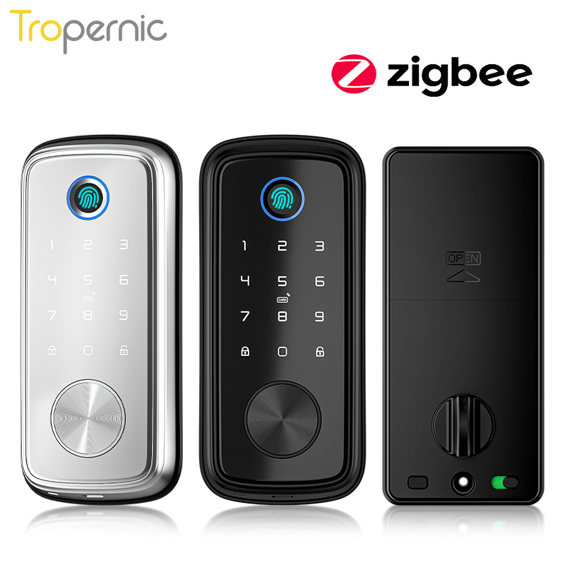 Smart Home Door Lock - Zigbee Tuya kunci gerendel pintu biometrik,
