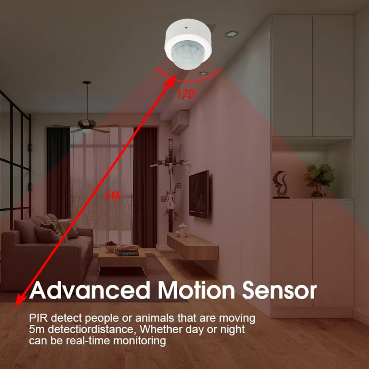Sensor Gerak Zigbee PIR Detekt - Smart Home Wiser ulasan dan harga
