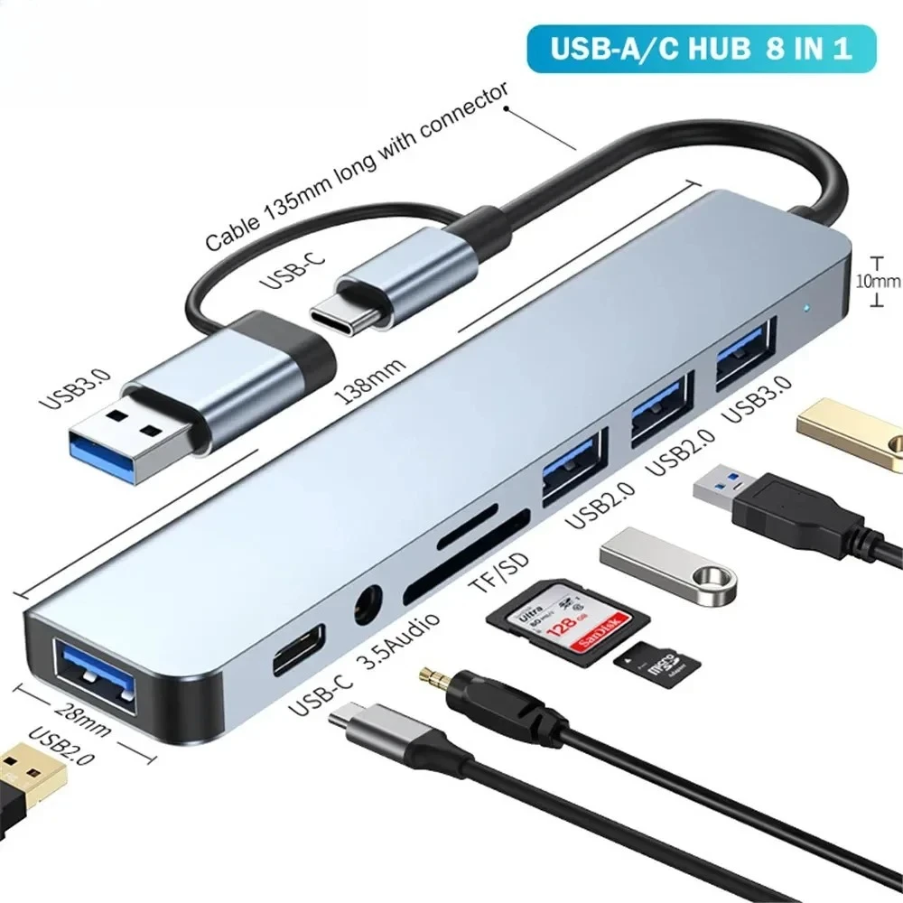Adaptor Multiport Hub USB C 8- - Smart Home Hub 2 ulasan dan harga
