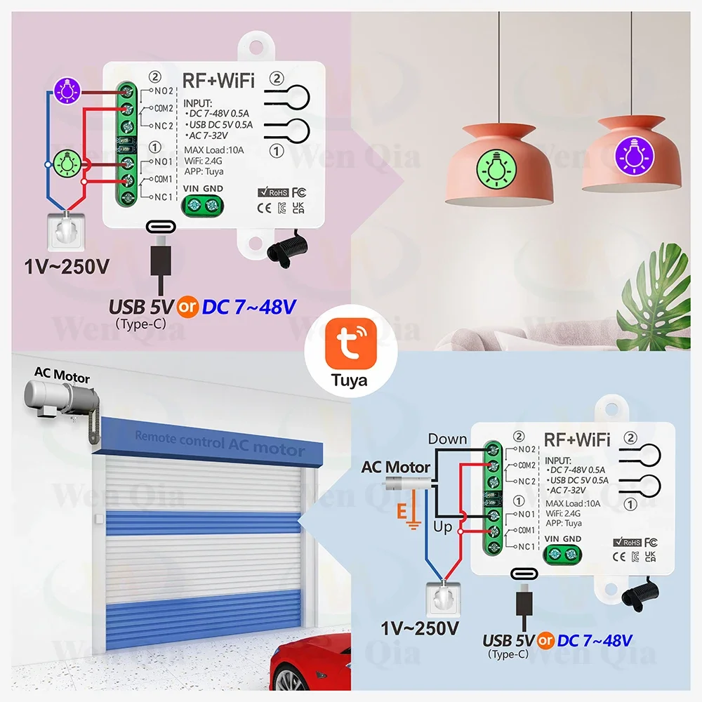 Sakelar lampu pintar 2CH Tuya, - Universal Remote Smart Home ulasan dan harga